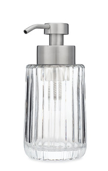 Flora Fluted Glass Foaming Soap Dispenser - Stainless Steel