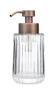 Flora Fluted Glass Foaming Soap Dispenser - Copper