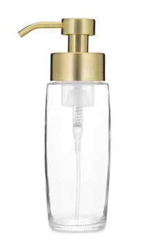 Large Glass Foam Soap Dispenser with Gold Pump