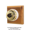 Heritage Classic Electric Universal/LED Dimmer Fluted with White Porcelain Base - Brass  20UD(W) PB