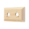Classic Plain Pine Mounting Block - 2 Gang Oblong ( Pre Drilled ) - 37P