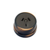 Heritage Clipsal Round Power Point Socket - Brown Socket with Florentine Bronze Cover - 56B FB