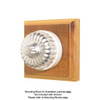 Classic Vintage Fluted Three Speed Fan Controller With White Porcelain Base - Satin Chrome  20FC/3SP(W) SAT