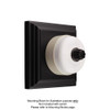 White on White Porcelain Base Heritage Dimmers - 30UDPCWW