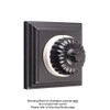 Black on White Porcelain Base Heritage Fluted Dimmers - 20UDPCBW