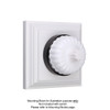 White on Black Porcelain Base Heritage Fluted Dimmers - 20UDPCWB