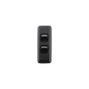 2 Gang Flat Plate Heritage Architrave Light Switches - Matte Black with Black Rocker
