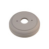 Fluted White Ceiling Pull Cord Switch - Powder Coated Cover / White Cord