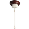Fluted Ceiling Pull Switch White Powder Coated Cord Weight