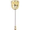 Polished Brass Ceiling Switch with Brass Cord Weight