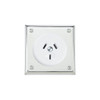 Bungalow Socket - White Socket with Chrome Cover