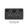 Antique Double GPO with USB Outlet