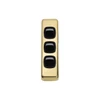 Black Rocker 3 Gang Architrave Switch