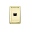 Black Rocker 1 Gang Flat Plate Switch - 5802BL