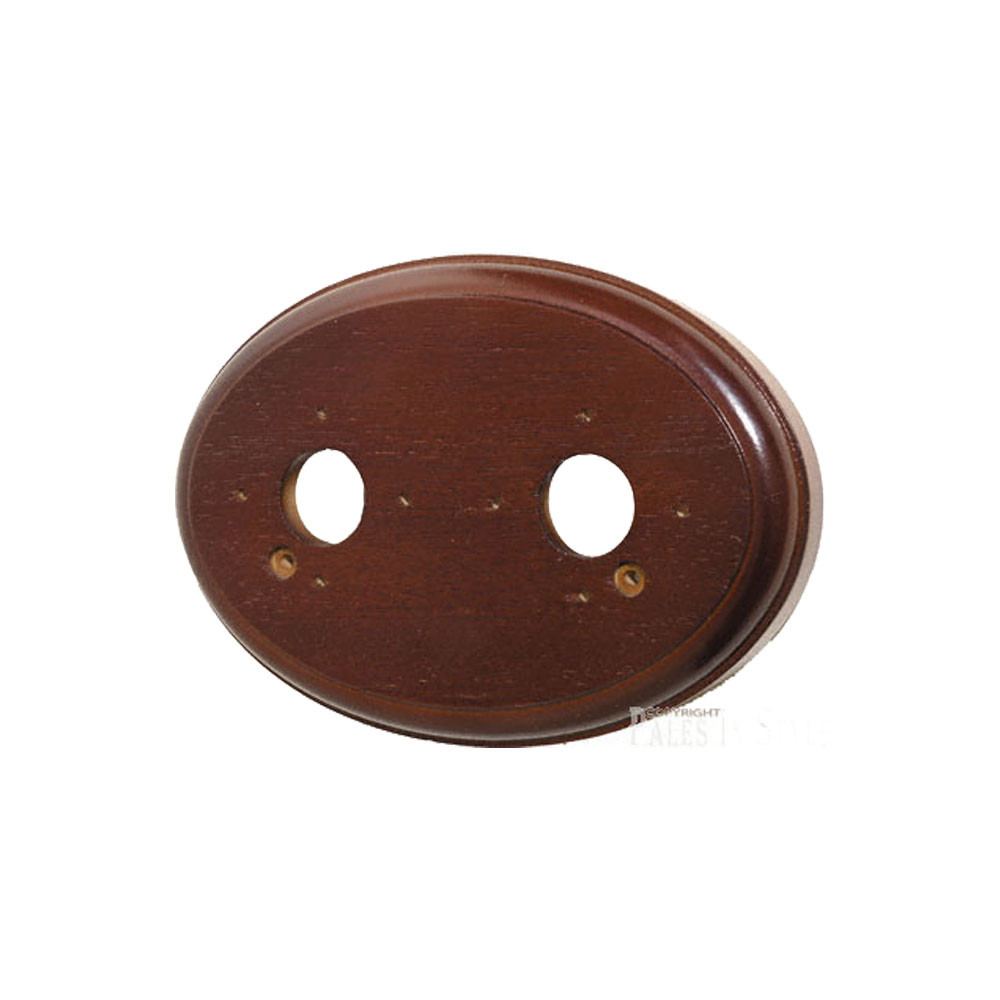 Classic Cedar Stained Mounting Block - 2 Gang Oval