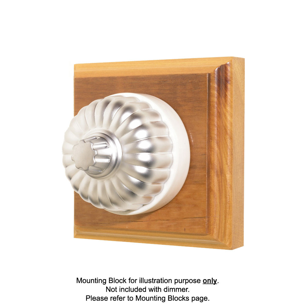 Heritage Clipsal Classic Universal Dimmer Fluted with White Porcelain
