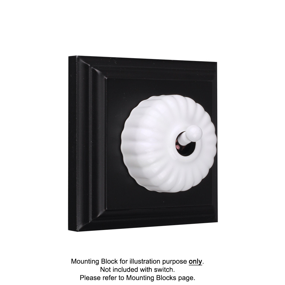 White Clipsal Heritage Fluted Light Switches