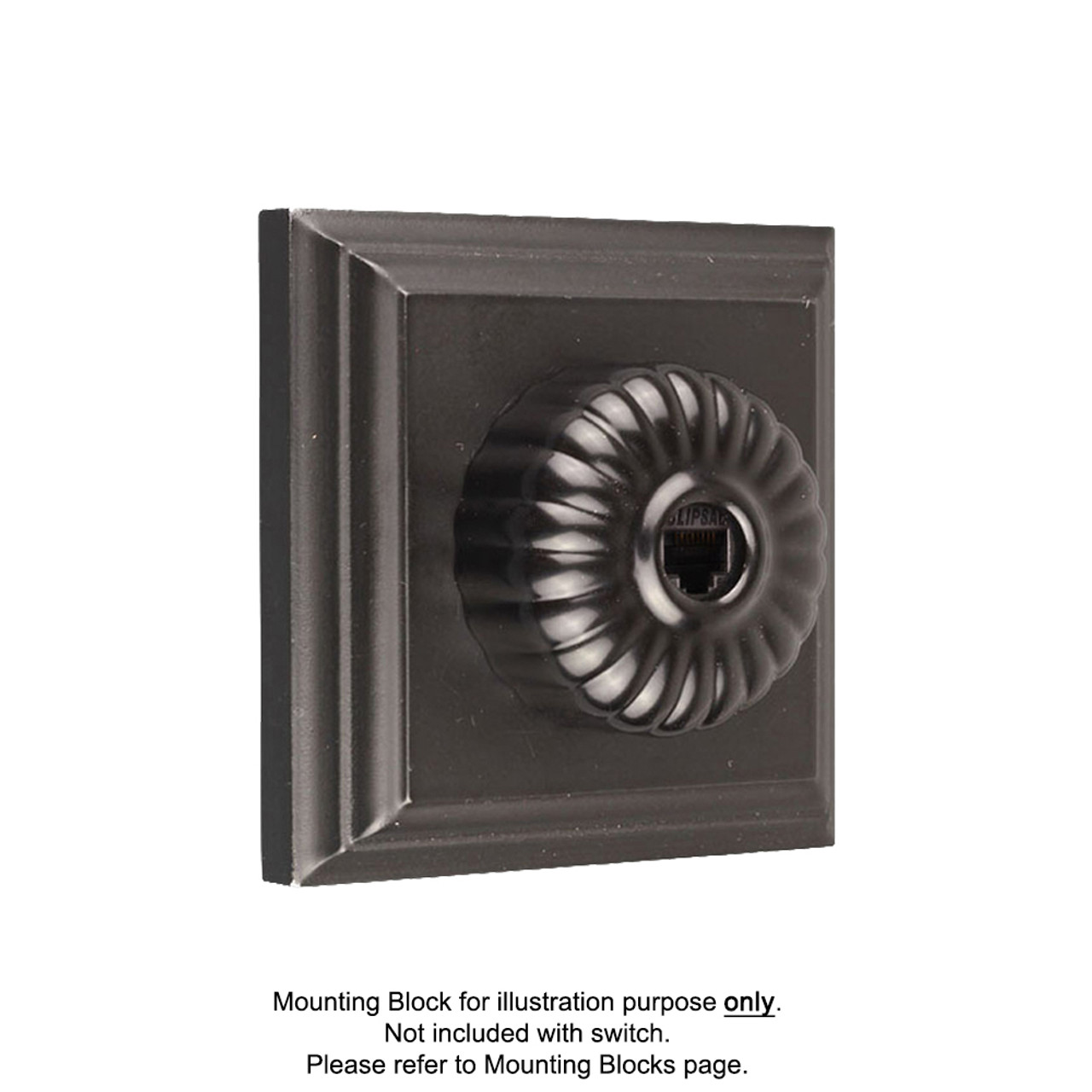 Black Clipsal Heritage Fluted Data/Network Sockets