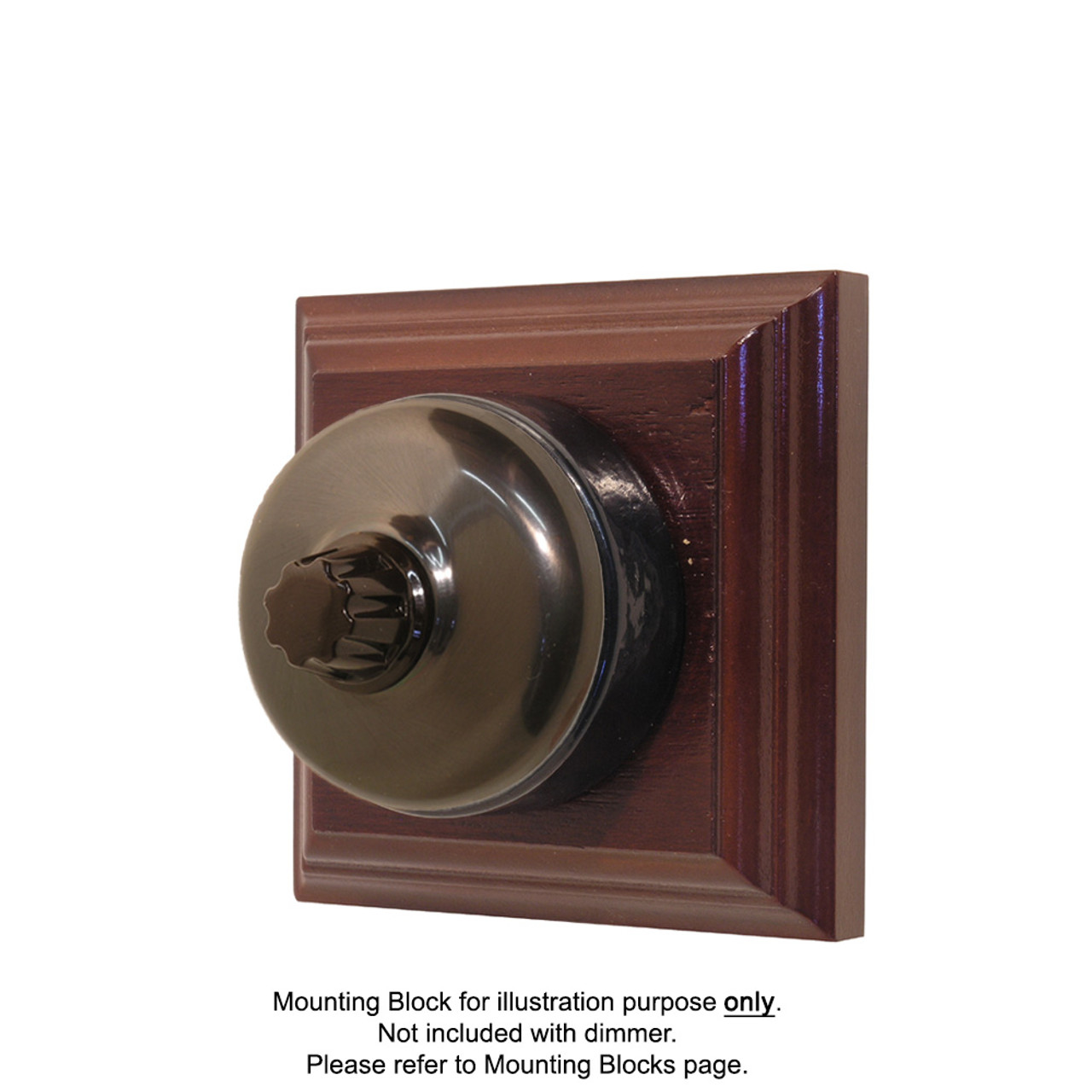 Classic Heritage Three Speed Fan Controller With Black Ceramic Base - Non-Relieved Bronze  30FC/3SP(B) NR