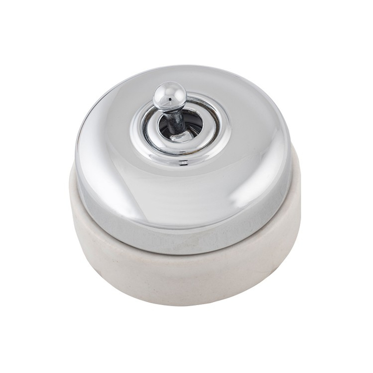 Nostalgic Porcelain Base Switch with Chrome Plated Cover 5110