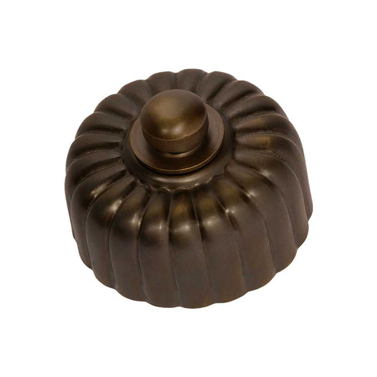 Fluted Dimmer Switch Aged Brass-5571 Fluted Dimmer Switch Aged Brass-5571