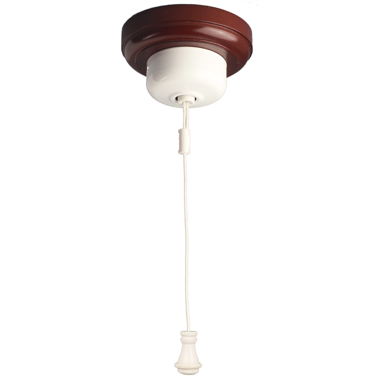 White Ceiling Pull Cord Switch Powder Coated Cover / White Cord Classic Switches by Restore White Ceiling Pull Cord Switch Powder Coated Cover / White Cord Classic Switches by Restore
