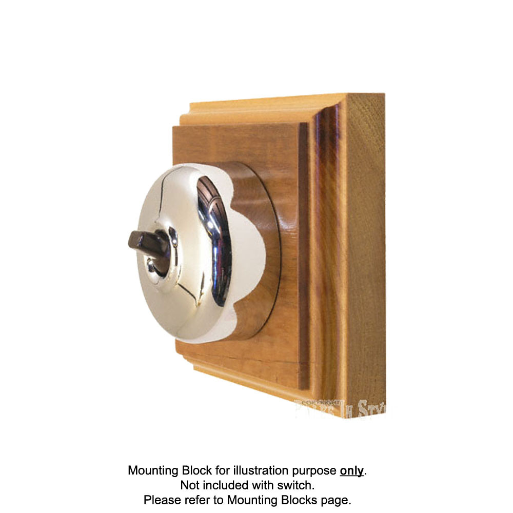 Polished Chrome Covered Bakelite Switch 55/CHBB