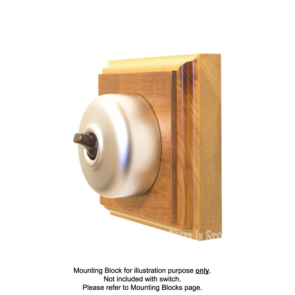 Satin Chrome Covered Bakelite Switch 55/SATB