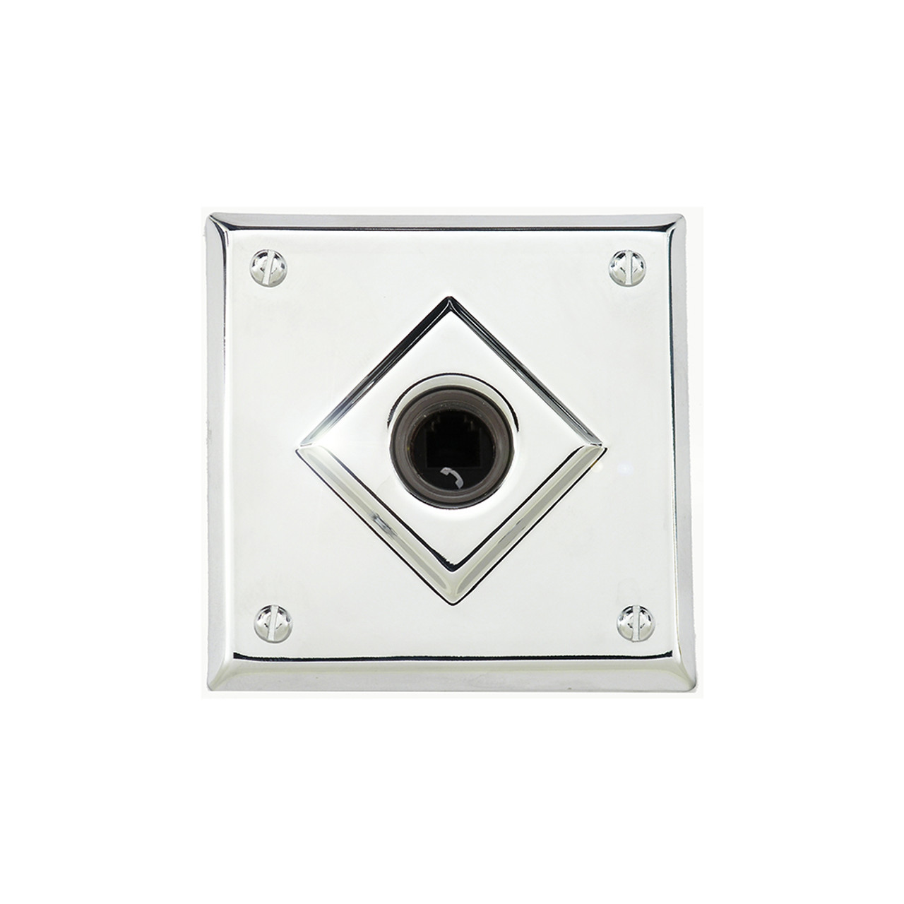 Old Bungalow / Tudor Phone Socket - Chrome Plated