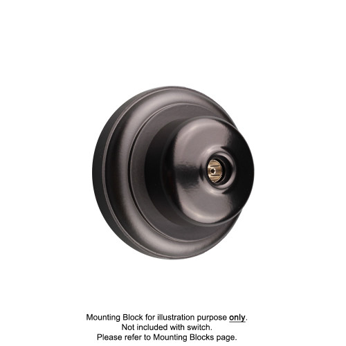 Black Clipsal Heritage Round TV Aerial Sockets