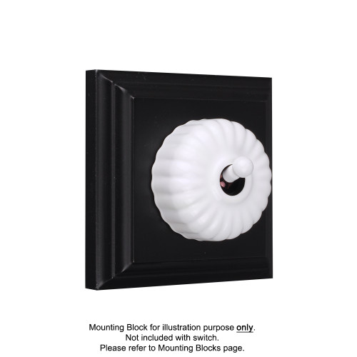 White Classic Heritage Fluted Light Switches