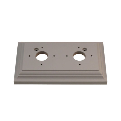 Classic Under Coated Mounting Block - 2 Gang Oblong ( Pre Drilled ) - 37UC