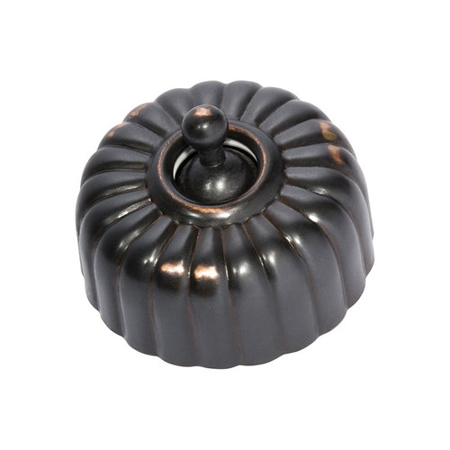 Fluted Light Switch Antique Copper-5482