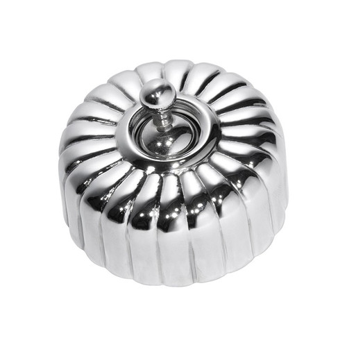 Fluted Light Switch Chrome-5781