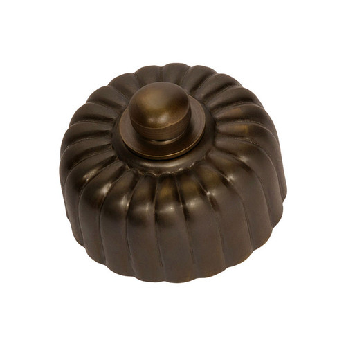 Fluted Dimmer Switch Aged Brass-5571 Fluted Dimmer Switch Aged Brass-5571