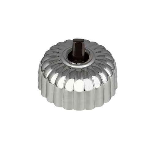 Fluted Chrome Covered Brown Bakelite Switch 45/2B CH