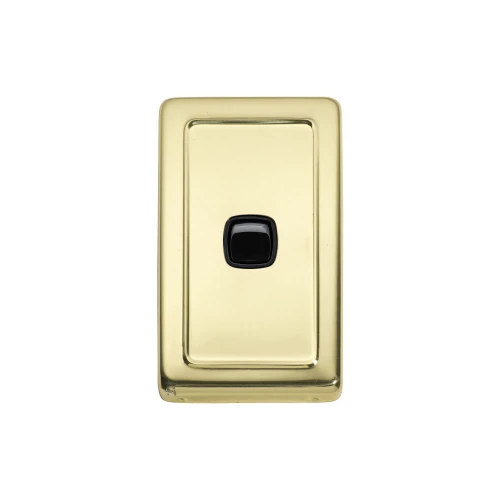 Black Rocker 1 Gang Flat Plate Switch - 5802BL