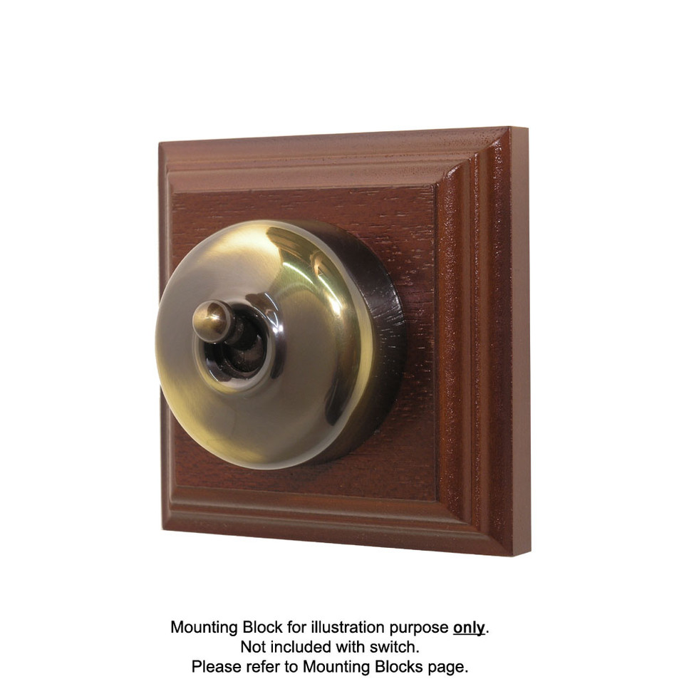 Old Heritage Classic Electric Switch Smooth Covered - Antique Brass ...