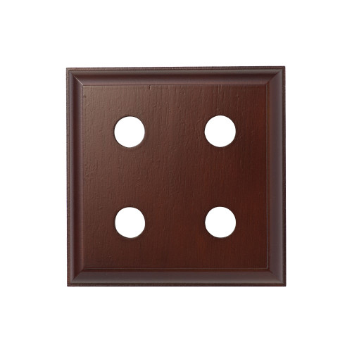 Cedar Mounting Block 4 Gang Square Bullnose Profile Classic