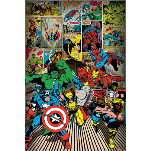 Marvel Comics Here Comes The Heroes - POSTER *NEW*