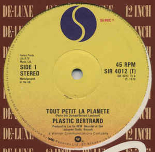 Plastic Bertrand ‎– Tout Petit La Planete (UK) - EP *USED*