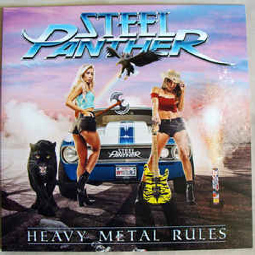 Steel Panther ‎– Heavy Metal Rules ( Blue Splattered Clear Vinyl) - LP *NEW*