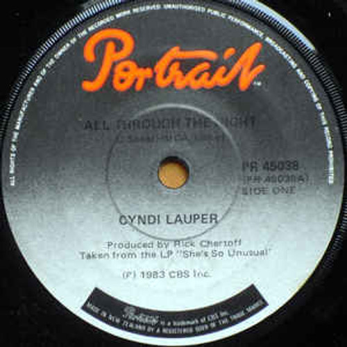 Cyndi Lauper ‎– All Through The Night - 7" *USED*