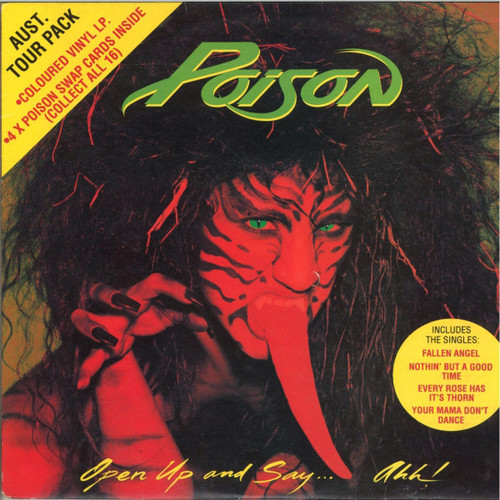 Poison (3) – Open Up And Say... Ahh! (Green Vinyl) - LP *USED*