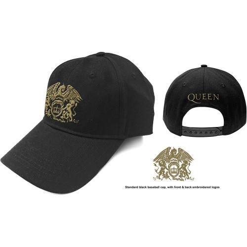 Queen Unisex Baseball Cap: Gold Classic Crest - CAP *NEW*