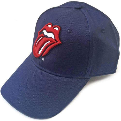The Rolling Stones Unisex Baseball Cap: Classic Tongue (Navy Blue) - CAP *NEW*