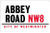 Abbey Road embossed Aluminium Sign *NEW*