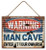 Signs - Metal Sign Corrugated Mancave Enter at own Risk 30x40cm *NEW*