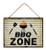 Signs - Metal Sign Corrugated BBQ Zone 30x40cm *NEW*