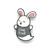 Ghost Bunny Enamel Pin  *NEW*